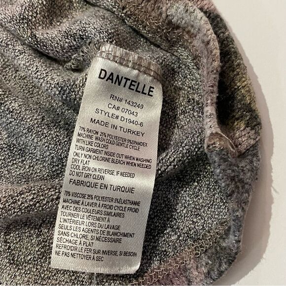 Dantelle Velour-Plush Floral Sweater W/ Bell Sleeves Women's Size Medium - Picture 7 of 10